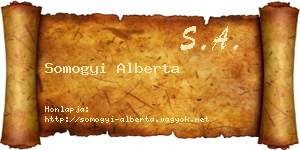 Somogyi Alberta névjegykártya